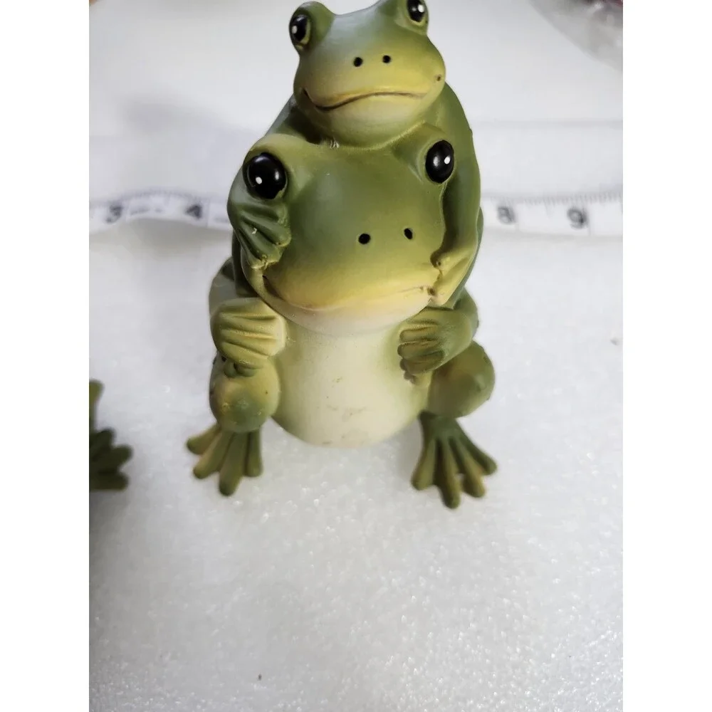 Cute Frog Fixture Set for Home Decor Set of 2 Green Frogs 🐸 vintage - Picture 2 of 6
